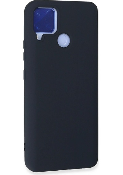 Newface Realme C15 Kılıf Nano İçi Kadife Silikon Glblseme - 15 - Lacivert