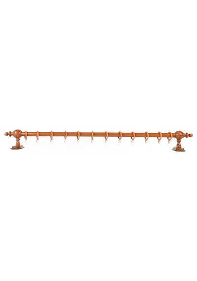 Meşe Raysız Ahşap Rustik Perde Askısı - 250 Cm