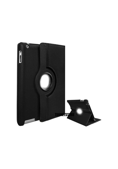Apple Uyumlu iPad, 9. Nesil 2021 10.2 Inç Tablet Standlı 360 Dönebilen Deri Kılıf Leather Case Tam Kılıf