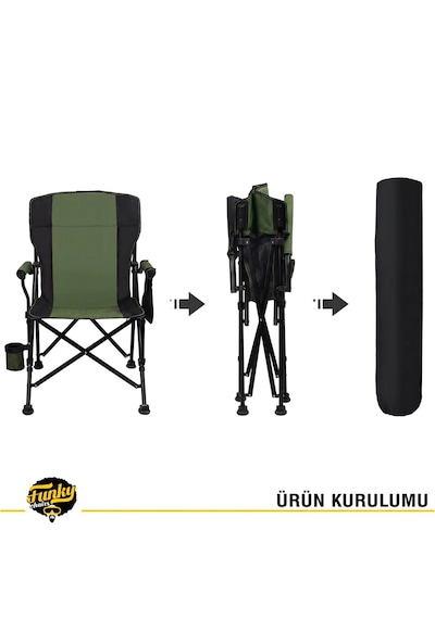 Funky Chaırs River Side Katlanabilir Kamp Sandalyesi - Yeşil/siyah Yeşil - Siyah