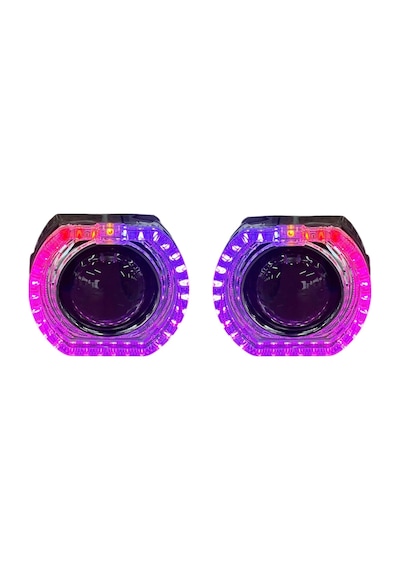 2.5 İnç Düz Bi Xenon Mercek Kare Model Pixel Angelli Kapak Set