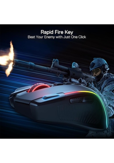 Redragon M612 Pro Rgb Oyun Faresi, 8000 Dpi Kablolu/kablosuz Opti