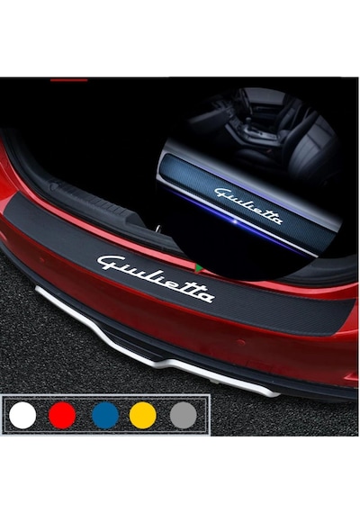 Alfaromeo Giulietta Için Karbon Bagaj Ve Kapı Eşiği Sticker Seti