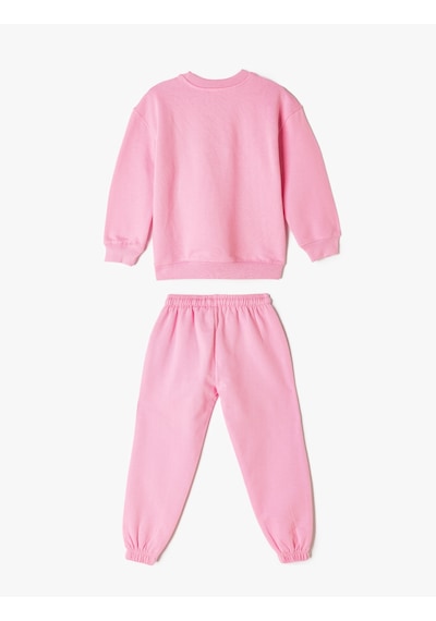 Koton 2'li Eşofman Takımı Sweatshirt Ve Eşofman Altı Şardonlu Pembe 5wkg10319ak Gülkurusu Koton 2'li Eşofman Takımı Sweatshirt Ve Eşofman Altı Şardonlu Pembe 5wkg10319ak Gülkurusu