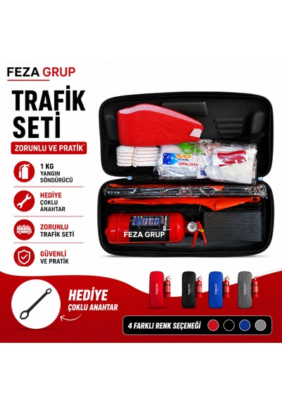 Trafik Seti Muayene Ve Yönetmelik Uyumlu Lüx Eva Çanta  Çoklu Anahtar