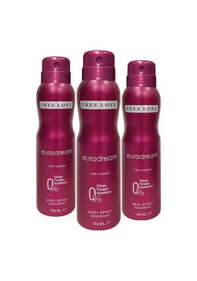 Free Love Eurodream Kadın Deodorant 3 x 150 ML