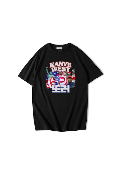Brz Collection Unisex Oversize Kanye West T-shirt-siyah Siyah