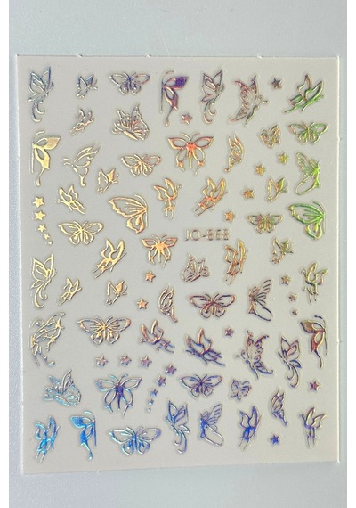 Nail Art Sticker Kendinden Yapışkanlı, Tırnak Süsleme, Tırnak Dövmesi Stikır 868 Gümüş-868
