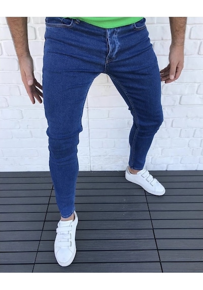 Skinny Fit Erkek Kot Jeans Pantolon Likralı Bilek Kalıp