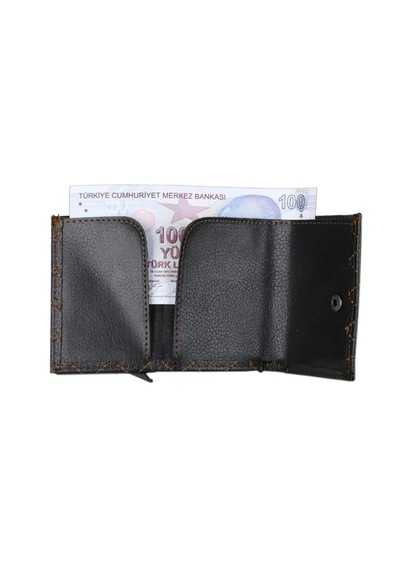 Ozka Leather Collection Özka Leather Nakışlı Mekanizmalı Cüzdan Yazlık Sarı