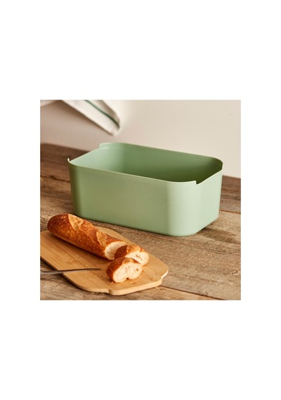Bella Maison Breed 2in1 Kesme Tahtalı Ekmek Kutusu Yeşil 33x18,5x12 Cm Yeşil
