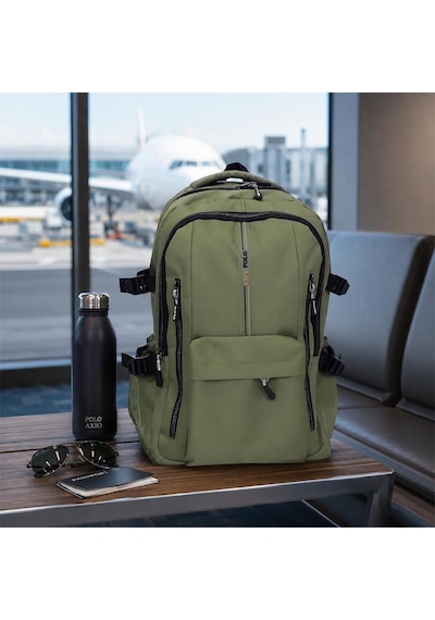 Unisex Çok Bölmeli Okul Sırt Çantası Ortaokul, Lise, Seyahat Ve Outdoor Haki
