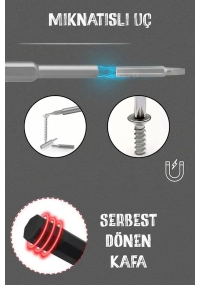 24 Parça Çelik Hassas Mıknatıslı Tornavida Seti Elektronik Saat Bilgisayar Tamir Tornavidası Set