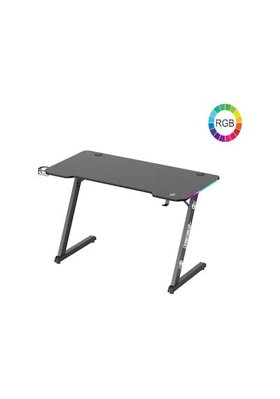 Vıyero Armor Gd-12002e-2-blk Z Ayak Rgb Karbon Fıber E-spor Oyuncu Masası Siyah