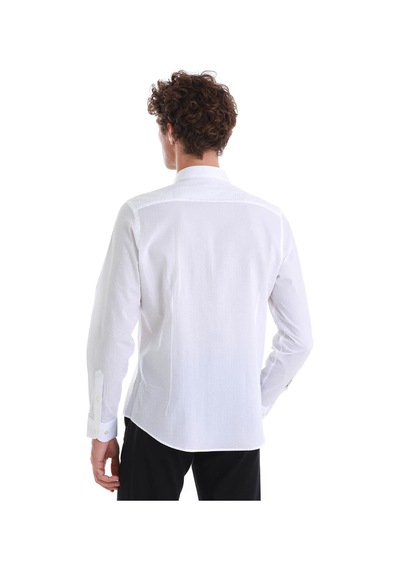Hatemoğlu Beyaz Comfort Fit Düz 100% Pamuk Slim Yaka Uzun Kollu Spor Gömlek 24d190000008 001 Beyaz Hatemoğlu Beyaz Comfort Fit Düz 100% Pamuk Slim Yaka Uzun Kollu Spor Gömlek 24d190000008 001 Beyaz