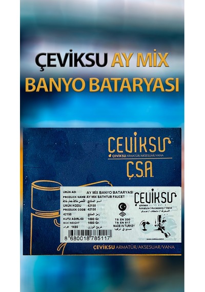 Ay Mix Model Banyo Bataryası Krom