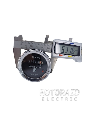 12v-24v Mekanik Motor Çalışma Saati Göstergesi 52mm - Jeneratör, Tekne Ve İş Makinesi Uyumlu