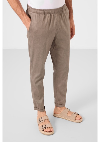 Tommylife Camel Standart Fit Dokuma Hafif Esnek Chino Erkek Pantolon - 82178 Camel