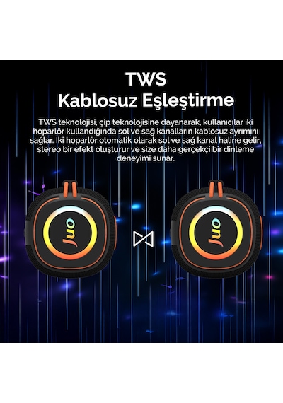 Juo Soundpeak Blaze 30w Rgb Bluetooth Hoparlör Kablosuz Taşınabilir Speaker
