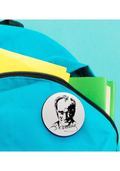 Bk Gift Atatürk Ahşap Rozet 5 Adet 2