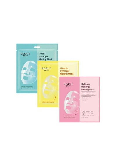 Dermal Pdrn Vitamin Ve Kolajen Eriyen Şeffaflaşan Nemlendirici Melting Yüz Maskesi Seti 34 Gr.