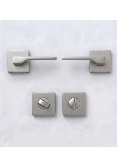 Stilo Inox Kare Rozetli Kapı Kolu Lüks Wc Kapı Kolu