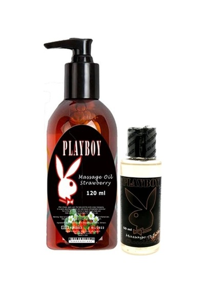 Playboy Aromaterapi Çilek Massage Oil 120 Ml + Çikolata Aromalı Massage Vücut Masaj Yağı 50 Ml