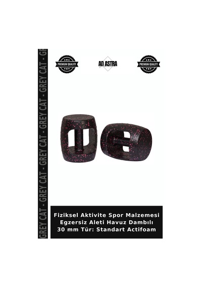 Fiziksel Aktivite Spor Malzemesi Egzersiz Aleti Havuz Dambılı 30 Mm Tür: Standart Actifoam Siyah - Pembe