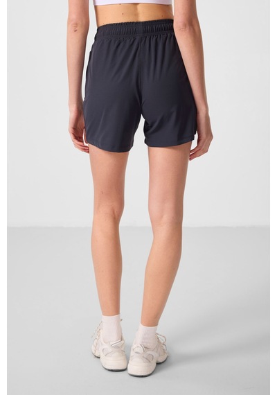 Tommy Life Antrasit Polyester Gizli Cep Fermuarlı Rahat Form Kadın Şort - 91014 Antrasit