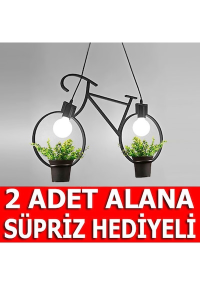 Bundera Bisiklet Çiçeklik Sarkıt Avize Yeni Trend Dekoratif Saksı