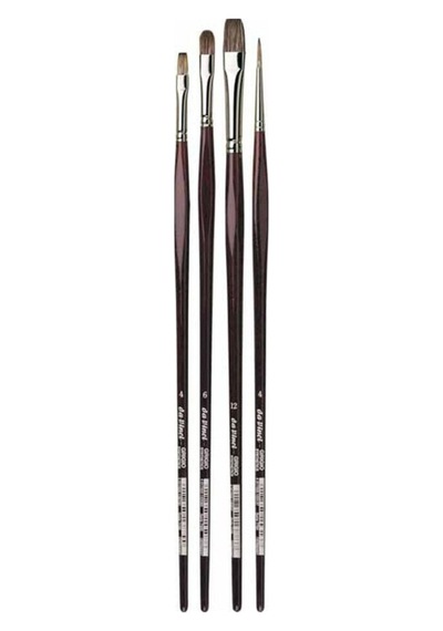 Da Vinci : Grigio Akrilik Ve Yağlı Boya 4'lü Fırça Seti : Seri 5103