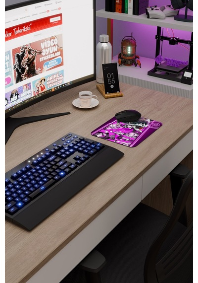 Danganronpa Kaymaz Dikişli Kauçuk Oyuncu Mousepad V2 - 22x18 Gaming Mouse Pad Fare Altlığı