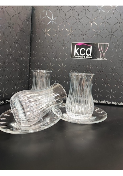 Kcd 3854s 6 Kişilik 12 Parça Çay Seti Şeffaf