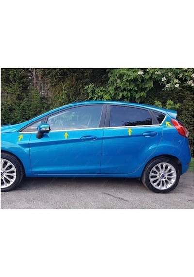 Ford Fiesta 7 (2021) Uyumlu Krom Cam Çıtası Seti 4432516260