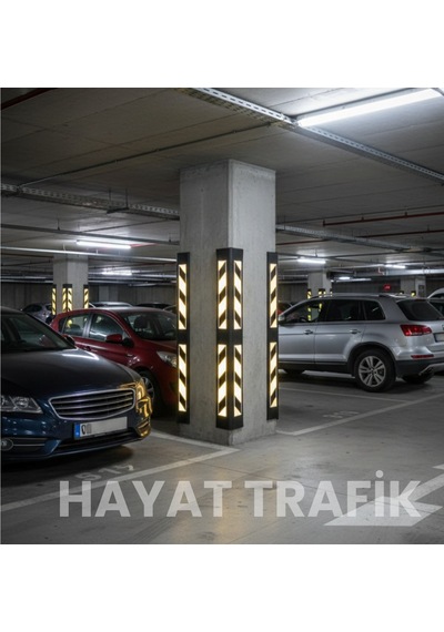 Köşe Kolon Koruyucu , Compound , Sarı Siyah Reflektifli 80 Cm