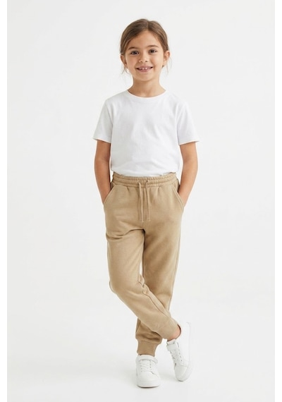 Nacar Store Pantolon Görünümlü Unisex Eşofman Altı-şardonsuz İki İplik, Beli Lastikli Okul Ve Günlük Kullanım Bej
