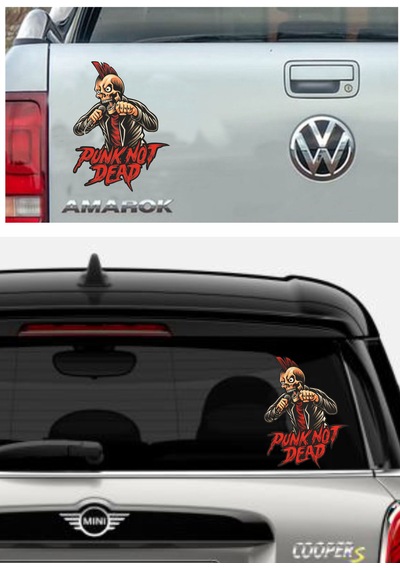 Punk Not Dead Punkçı Sticker - Araba Oto Motosiklet Karavan Sticker - 00033 30x23 Cm
