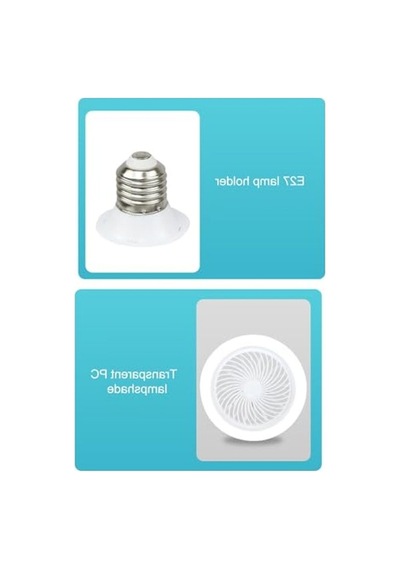Led Fan Lambası, Sessiz Çalışma Ve Ayarlanabilir Renk Sıcaklığı İle 01G Taba