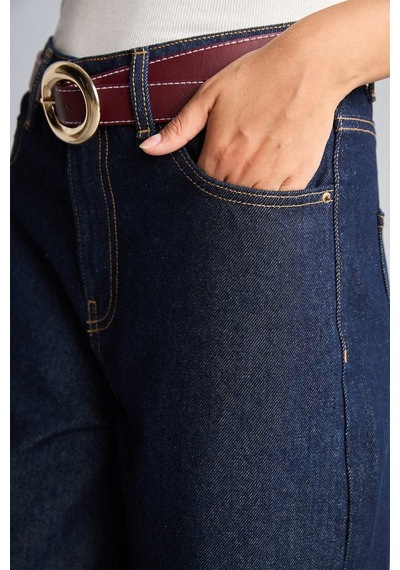 Defacto %100 Pamuk Baggy Fit Geniş Paça Cepli Yıkamalı Jean Pantolon H7129ax26aunm82 Mavi-nm82