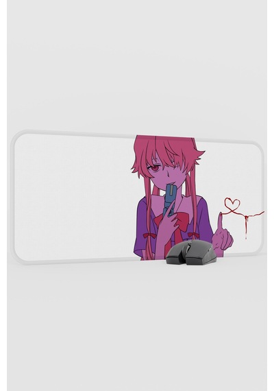 Mirai Nikki Anime V5 - 70x30 Xl Gaming Kauçuk Kaymaz Taban Mouse Pad Fare Altlığı