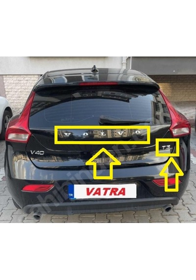 V40 1.6 T3 Premium 2013 Uyumlu Volvo Ve T3 Bagaj Yazısı Seti