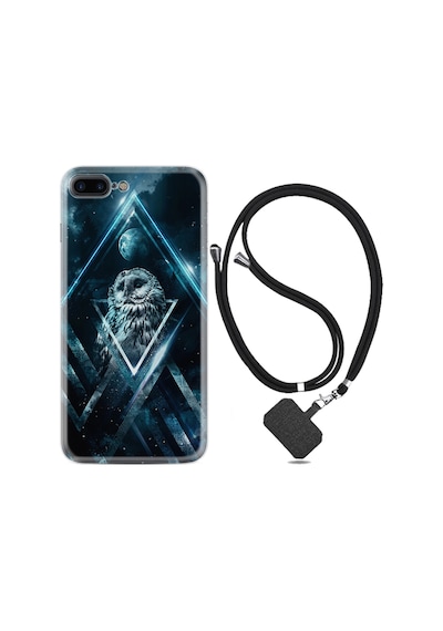 Apple Uyumlu iPhone 7 Plus 8 Plus Kılıf Boyun Askılı Old Owl 1649