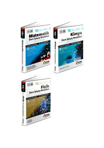 Aydın 2024 12. Sınıf Matematik + Fizik + Kimya Ders İşleyiş Modülleri 3 Kitap