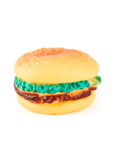 Petlovee Sesli Hamburger Kedi Oyuncağı - Renkli - 8 Cm