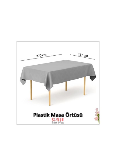 Masa Örtüsü 137cm x 270cm - Gümüş