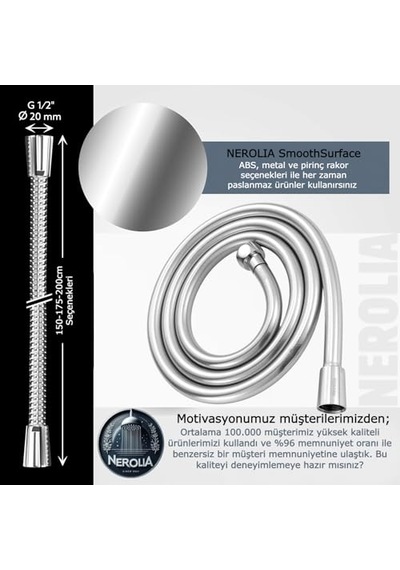 Siyah Pvc Duş Hortumu Ultra Dayanıklı Spirali Çok Renkli