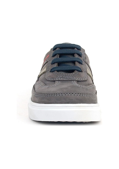 Rakerplus Gri Hakiki Deri Bağcıklı Erkek Çocuk Sneaker Ayakkabı Gri