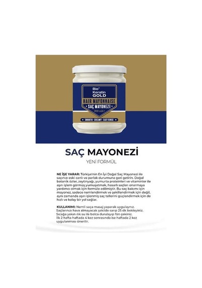 Bio Keratin Gold 200ml. Saç Mayonezi