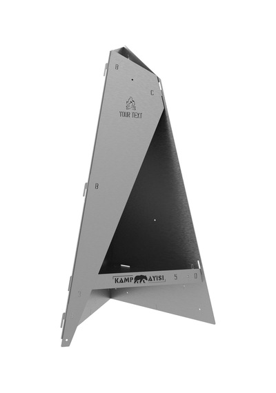 Kamp Ayısı Blazepeak Katlanabilir Outdoor Piramit Soba Ve Taşınabilir Bahçe Şöminesi 3mm Galvaniz Çelik
