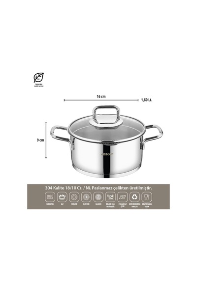 Tr Diamond Strainer 8 Parça Süzgeçli Cam Kapaklı Çelik Tencere Seti Genel
